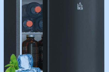 Illustration d'un mini-réfrigérateur montrant deux compartiments congélateur vides